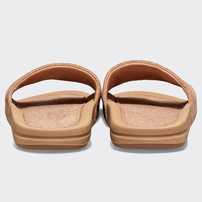 Women's TechLoom Velvet Slide Caramel view 4