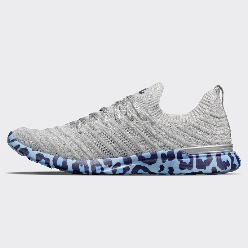 Women's TechLoom Wave Metallic Silver / Ice Blue / Leopard view 2