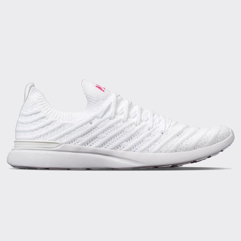 Women's TechLoom Wave White / Neon Pink view 1