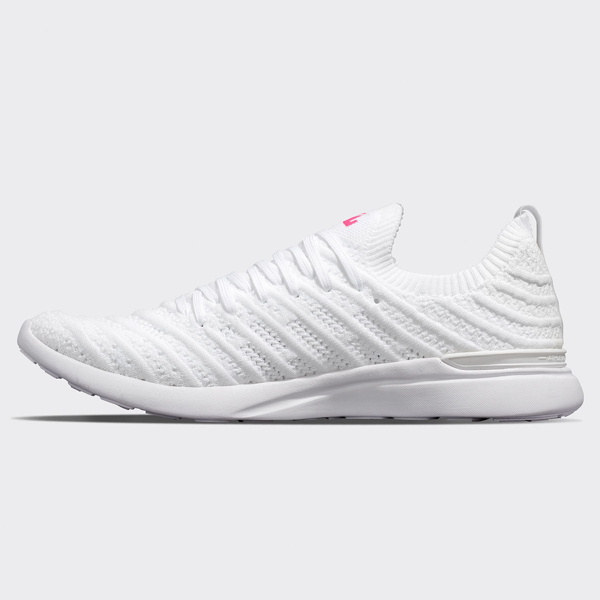 Women's TechLoom Wave White / Neon Pink view 2
